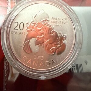 Silver Canadian Santa Coin 2013